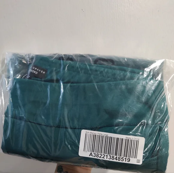 Susan Graver Women's Dark Teal Ankle Pants- Petite Large - Picture 4 of 4